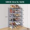image:imageSmiry Bamboo Shoe Rack 3Tier Stackable Wooden Shoe Organizer for Entryway amp Closet Free Standing Wood Shoe Storage Shelf for Front Door amp Small Spaces NaturalGrey