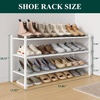 image:imageSmiry Bamboo Shoe Rack 3Tier Stackable Wooden Shoe Organizer for Entryway amp Closet Free Standing Wood Shoe Storage Shelf for Front Door amp Small Spaces NaturalWhite