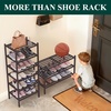image:imageSmiry Bamboo Shoe Rack 3Tier Stackable Wooden Shoe Organizer for Entryway amp Closet Free Standing Wood Shoe Storage Shelf for Front Door amp Small Spaces NaturalBrown