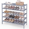 image:imageSmiry Bamboo Shoe Rack 3Tier Stackable Wooden Shoe Organizer for Entryway amp Closet Free Standing Wood Shoe Storage Shelf for Front Door amp Small Spaces NaturalGrey
