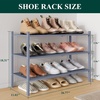 image:imageSmiry Bamboo Shoe Rack 3Tier Stackable Wooden Shoe Organizer for Entryway amp Closet Free Standing Wood Shoe Storage Shelf for Front Door amp Small Spaces NaturalGrey