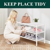 image:imageSmiry Bamboo Shoe Rack 3Tier Stackable Wooden Shoe Organizer for Entryway amp Closet Free Standing Wood Shoe Storage Shelf for Front Door amp Small Spaces NaturalWhite