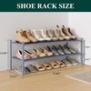 image:imageSmiry Bamboo Shoe Rack 3Tier Stackable Wooden Shoe Organizer for Entryway amp Closet Free Standing Wood Shoe Storage Shelf for Front Door amp Small Spaces NaturalGrey