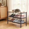 image:imageSmiry Bamboo Shoe Rack 3Tier Stackable Wooden Shoe Organizer for Entryway amp Closet Free Standing Wood Shoe Storage Shelf for Front Door amp Small Spaces NaturalBrown