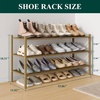 image:imageSmiry Bamboo Shoe Rack 3Tier Stackable Wooden Shoe Organizer for Entryway amp Closet Free Standing Wood Shoe Storage Shelf for Front Door amp Small Spaces NaturalWalnut