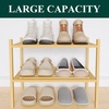 image:imageSmiry Bamboo Shoe Rack 3Tier Stackable Wooden Shoe Organizer for Entryway amp Closet Free Standing Wood Shoe Storage Shelf for Front Door amp Small Spaces NaturalNatural