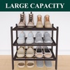 image:imageSmiry Bamboo Shoe Rack 3Tier Stackable Wooden Shoe Organizer for Entryway amp Closet Free Standing Wood Shoe Storage Shelf for Front Door amp Small Spaces NaturalBrown