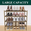 image:imageSmiry Bamboo Shoe Rack 3Tier Stackable Wooden Shoe Organizer for Entryway amp Closet Free Standing Wood Shoe Storage Shelf for Front Door amp Small Spaces NaturalWalnut