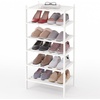 image:imageSmiry Bamboo Shoe Rack 3Tier Stackable Wooden Shoe Organizer for Entryway amp Closet Free Standing Wood Shoe Storage Shelf for Front Door amp Small Spaces NaturalWhite