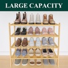 image:imageSmiry Bamboo Shoe Rack 3Tier Stackable Wooden Shoe Organizer for Entryway amp Closet Free Standing Wood Shoe Storage Shelf for Front Door amp Small Spaces NaturalNatural