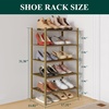 image:imageSmiry Bamboo Shoe Rack 3Tier Stackable Wooden Shoe Organizer for Entryway amp Closet Free Standing Wood Shoe Storage Shelf for Front Door amp Small Spaces NaturalWalnut