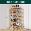 image:imageSmiry Bamboo Shoe Rack 3Tier Stackable Wooden Shoe Organizer for Entryway amp Closet Free Standing Wood Shoe Storage Shelf for Front Door amp Small Spaces NaturalNatural