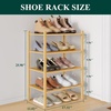 image:imageSmiry Bamboo Shoe Rack 3Tier Stackable Wooden Shoe Organizer for Entryway amp Closet Free Standing Wood Shoe Storage Shelf for Front Door amp Small Spaces NaturalNatural