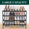 image:imageSmiry Bamboo Shoe Rack 3Tier Stackable Wooden Shoe Organizer for Entryway amp Closet Free Standing Wood Shoe Storage Shelf for Front Door amp Small Spaces NaturalBlack