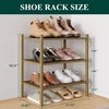 image:imageSmiry Bamboo Shoe Rack 3Tier Stackable Wooden Shoe Organizer for Entryway amp Closet Free Standing Wood Shoe Storage Shelf for Front Door amp Small Spaces NaturalWalnut