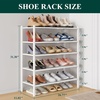 image:imageSmiry Bamboo Shoe Rack 3Tier Stackable Wooden Shoe Organizer for Entryway amp Closet Free Standing Wood Shoe Storage Shelf for Front Door amp Small Spaces NaturalWhite