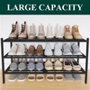image:imageSmiry Bamboo Shoe Rack 3Tier Stackable Wooden Shoe Organizer for Entryway amp Closet Free Standing Wood Shoe Storage Shelf for Front Door amp Small Spaces NaturalBlack