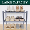 image:imageSmiry Bamboo Shoe Rack 3Tier Stackable Wooden Shoe Organizer for Entryway amp Closet Free Standing Wood Shoe Storage Shelf for Front Door amp Small Spaces NaturalGrey