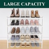 image:imageSmiry Bamboo Shoe Rack 3Tier Stackable Wooden Shoe Organizer for Entryway amp Closet Free Standing Wood Shoe Storage Shelf for Front Door amp Small Spaces NaturalWhite