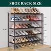 image:imageSmiry Bamboo Shoe Rack 3Tier Stackable Wooden Shoe Organizer for Entryway amp Closet Free Standing Wood Shoe Storage Shelf for Front Door amp Small Spaces NaturalBrown