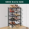 image:imageSmiry Bamboo Shoe Rack 3Tier Stackable Wooden Shoe Organizer for Entryway amp Closet Free Standing Wood Shoe Storage Shelf for Front Door amp Small Spaces NaturalBlack