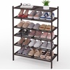image:imageSmiry Bamboo Shoe Rack 3Tier Stackable Wooden Shoe Organizer for Entryway amp Closet Free Standing Wood Shoe Storage Shelf for Front Door amp Small Spaces NaturalBrown