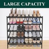 image:imageSmiry Bamboo Shoe Rack 3Tier Stackable Wooden Shoe Organizer for Entryway amp Closet Free Standing Wood Shoe Storage Shelf for Front Door amp Small Spaces NaturalBlack