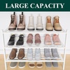 image:imageSmiry Bamboo Shoe Rack 3Tier Stackable Wooden Shoe Organizer for Entryway amp Closet Free Standing Wood Shoe Storage Shelf for Front Door amp Small Spaces NaturalWhite