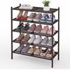 image:imageSmiry Bamboo Shoe Rack 3Tier Stackable Wooden Shoe Organizer for Entryway amp Closet Free Standing Wood Shoe Storage Shelf for Front Door amp Small Spaces NaturalBrown