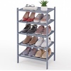 image:imageSmiry Bamboo Shoe Rack 3Tier Stackable Wooden Shoe Organizer for Entryway amp Closet Free Standing Wood Shoe Storage Shelf for Front Door amp Small Spaces NaturalGrey