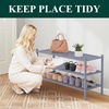 image:imageSmiry Bamboo Shoe Rack 3Tier Stackable Wooden Shoe Organizer for Entryway amp Closet Free Standing Wood Shoe Storage Shelf for Front Door amp Small Spaces NaturalGrey