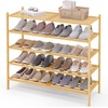 image:imageSmiry Bamboo Shoe Rack 3Tier Stackable Wooden Shoe Organizer for Entryway amp Closet Free Standing Wood Shoe Storage Shelf for Front Door amp Small Spaces NaturalNatural