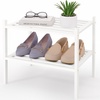 image:imageSmiry Bamboo Shoe Rack 3Tier Stackable Wooden Shoe Organizer for Entryway amp Closet Free Standing Wood Shoe Storage Shelf for Front Door amp Small Spaces NaturalWhite