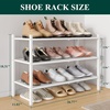 image:imageSmiry Bamboo Shoe Rack 3Tier Stackable Wooden Shoe Organizer for Entryway amp Closet Free Standing Wood Shoe Storage Shelf for Front Door amp Small Spaces NaturalWhite