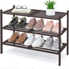 image:imageSmiry Bamboo Shoe Rack 3Tier Stackable Wooden Shoe Organizer for Entryway amp Closet Free Standing Wood Shoe Storage Shelf for Front Door amp Small Spaces NaturalBrown