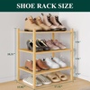 image:imageSmiry Bamboo Shoe Rack 3Tier Stackable Wooden Shoe Organizer for Entryway amp Closet Free Standing Wood Shoe Storage Shelf for Front Door amp Small Spaces NaturalNatural