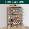image:imageSmiry Bamboo Shoe Rack 3Tier Stackable Wooden Shoe Organizer for Entryway amp Closet Free Standing Wood Shoe Storage Shelf for Front Door amp Small Spaces NaturalWalnut
