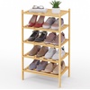 image:imageSmiry Bamboo Shoe Rack 3Tier Stackable Wooden Shoe Organizer for Entryway amp Closet Free Standing Wood Shoe Storage Shelf for Front Door amp Small Spaces NaturalNatural