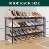 image:imageSmiry Bamboo Shoe Rack 3Tier Stackable Wooden Shoe Organizer for Entryway amp Closet Free Standing Wood Shoe Storage Shelf for Front Door amp Small Spaces NaturalBrown