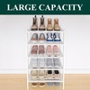 image:imageSmiry Bamboo Shoe Rack 3Tier Stackable Wooden Shoe Organizer for Entryway amp Closet Free Standing Wood Shoe Storage Shelf for Front Door amp Small Spaces NaturalWhite