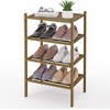 image:imageSmiry Bamboo Shoe Rack 3Tier Stackable Wooden Shoe Organizer for Entryway amp Closet Free Standing Wood Shoe Storage Shelf for Front Door amp Small Spaces NaturalWalnut
