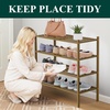 image:imageSmiry Bamboo Shoe Rack 3Tier Stackable Wooden Shoe Organizer for Entryway amp Closet Free Standing Wood Shoe Storage Shelf for Front Door amp Small Spaces NaturalWalnut