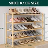 image:imageSmiry Bamboo Shoe Rack 3Tier Stackable Wooden Shoe Organizer for Entryway amp Closet Free Standing Wood Shoe Storage Shelf for Front Door amp Small Spaces NaturalNatural