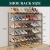 image:imageSmiry Bamboo Shoe Rack 3Tier Stackable Wooden Shoe Organizer for Entryway amp Closet Free Standing Wood Shoe Storage Shelf for Front Door amp Small Spaces NaturalWalnut