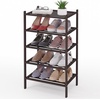 image:imageSmiry Bamboo Shoe Rack 3Tier Stackable Wooden Shoe Organizer for Entryway amp Closet Free Standing Wood Shoe Storage Shelf for Front Door amp Small Spaces NaturalBrown