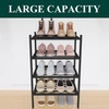 image:imageSmiry Bamboo Shoe Rack 3Tier Stackable Wooden Shoe Organizer for Entryway amp Closet Free Standing Wood Shoe Storage Shelf for Front Door amp Small Spaces NaturalBlack
