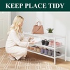 image:imageSmiry Bamboo Shoe Rack 3Tier Stackable Wooden Shoe Organizer for Entryway amp Closet Free Standing Wood Shoe Storage Shelf for Front Door amp Small Spaces NaturalWhite