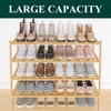 image:imageSmiry Bamboo Shoe Rack 3Tier Stackable Wooden Shoe Organizer for Entryway amp Closet Free Standing Wood Shoe Storage Shelf for Front Door amp Small Spaces NaturalNatural