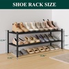 image:imageSmiry Bamboo Shoe Rack 3Tier Stackable Wooden Shoe Organizer for Entryway amp Closet Free Standing Wood Shoe Storage Shelf for Front Door amp Small Spaces NaturalBlack