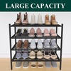 image:imageSmiry Bamboo Shoe Rack 3Tier Stackable Wooden Shoe Organizer for Entryway amp Closet Free Standing Wood Shoe Storage Shelf for Front Door amp Small Spaces NaturalBlack